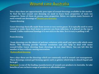 Wound care Australia