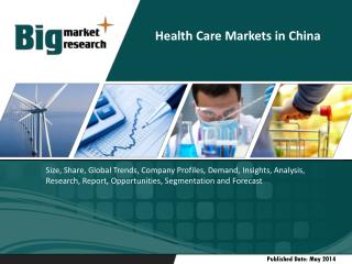 Health Care Markets in China-economic trends, investment environment, industry development, supply and demand,