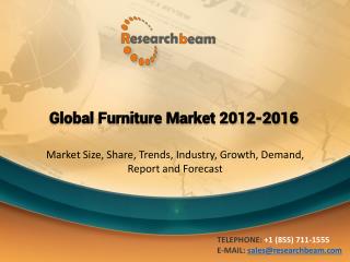 Global Furniture Market 2012 to 2016 : Growth, Forecast, Industry, Landscape, Overview