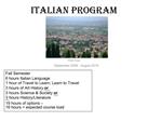 ITALIAN PROGRAM