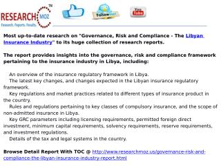 Governance, Risk and Compliance - The Libyan Insurance Industry