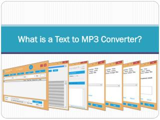 What is a Text to MP3 Converter