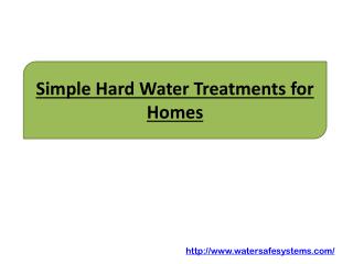 Simple Hard Water Treatments for Homes