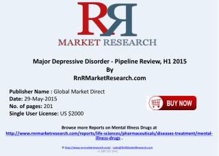 Major Depressive Disorder Therapeutic Assessment Pipeline Review H1 2015