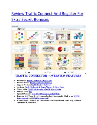 Detail infor review and of Traffic Connect and exclusive bonus bundle