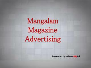 Advertising in Mangalam, the top Kannada women’s magazine