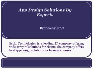 App Design Services By App Designing Company