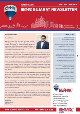 REMAX Gujarat Newsletter - Powerful Real Estate Network