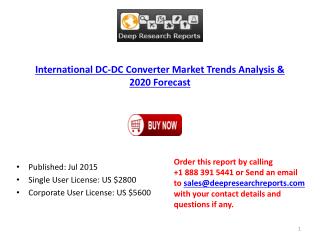 International DC-DC Converter Market Trends Analysis & 2020 Forecast