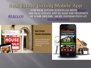 Realy Real Estate Lisitng Mobile App