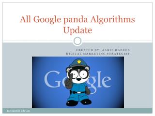 All Google panda Algorithms Update