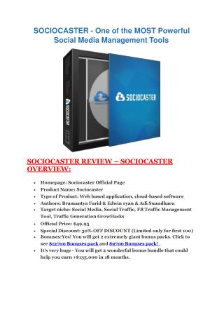Hidden features review of SocioCaster and special $9700 bonus