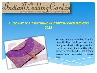 Wedding Invitation card Designs 2015