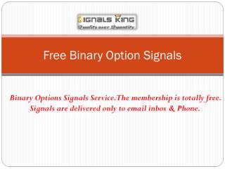 Free binary options signal provider