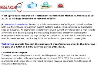 Instrument Transformers Market in Americas 2015-2019