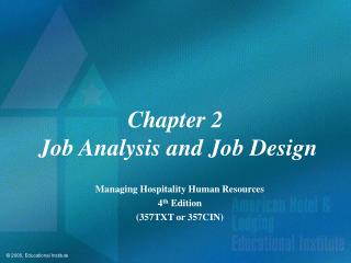 Chapter 2 Job Analysis and Job Design