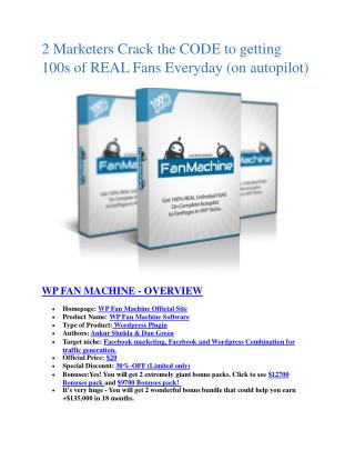 TRUST review of WP Fan Machine and $14000 Bonuses