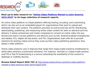 Online Video Platform Market in Latin America 2015-2019