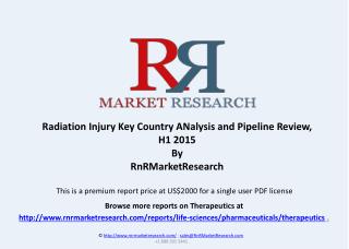 Radiation Injury Therapeutic Pipeline Review, H1 2015
