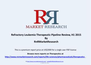 Refractory Leukemia Therapeutic Pipeline Review, H1 2015