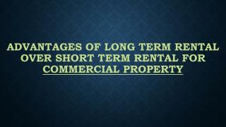 Advantages Of Long Term Rental Over Short Term Rental For Commercial Property