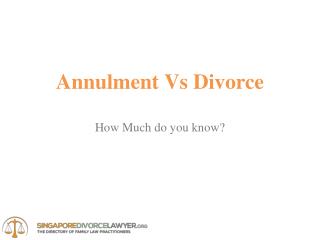 Annulment vs Divorce