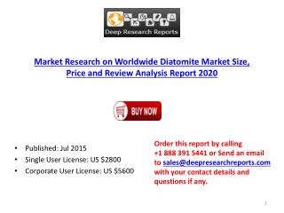 Global Diatomite Market Price and Review Analysis Report 2015