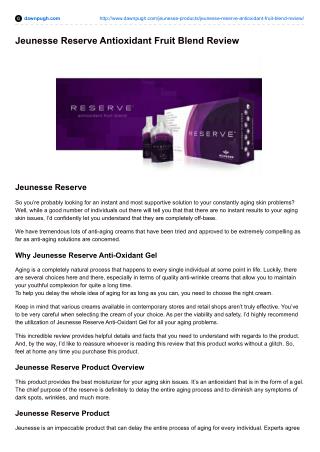 Jeunesse Reserve Antioxidant Fruit