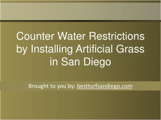 Counter Water Restrictions by Installing Artificial Grass in San Diego