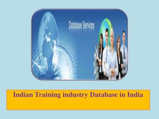 Indian Training industry Database in India