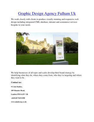 Graphic Design Agency Fulham Uk