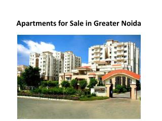 Apartments for sale in Greater Noida