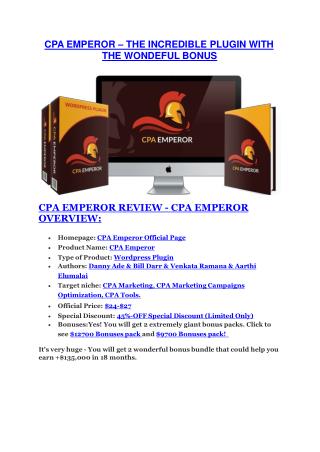 CPA Emperor REVIEW and GIANT $21600 bonuses