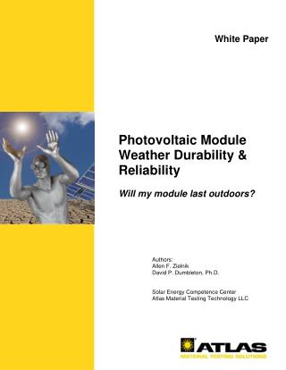 Photovoltaic Module Weather Durability & Reliability