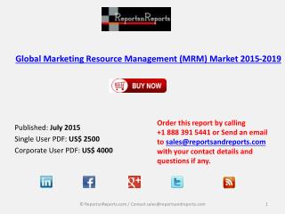 Global Marketing Resource Management (MRM) Market 2015-2019