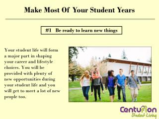 Make most of your student years