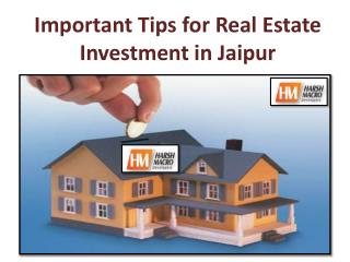 Important Tips for Real Estate Investment in Jaipur
