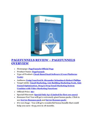Page Funnels Success review in particular - Page Funnels Success bonus