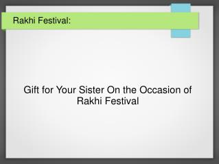 Sisters Rakhi Gift From Infibeam