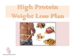 High Protein Weight Loss Plan