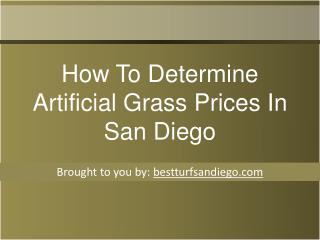 How To Determine Artificial Grass Prices In San Diego