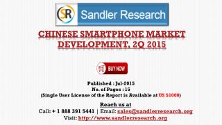 Chinese Smartphone Market Development, 2Q 2015 Growth Analysis by End-user