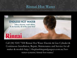 Rinnai Hot Water Electric & Gas Cylinder & Continuous
