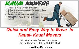 Quick and Easy Way to Move in Kauai- Kauai Movers