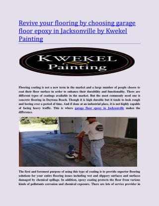 Top Garage Floor Epoxy In Jacksonville