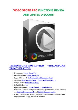 Video Store Pro Review-$9700 Bonus & 80% Discount