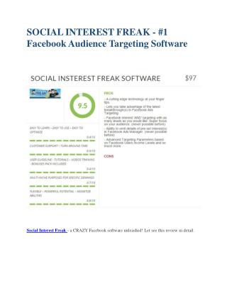 Social Insterest Freak Review-$32,400 bonus & discount