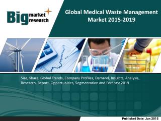 global medical waste management market to grow at a CAGR of 5.35% over the period 2014-2019
