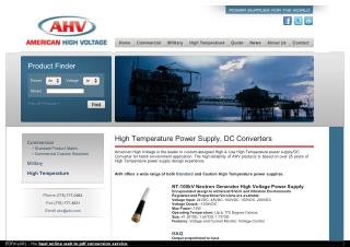 High Temperature DC Converters Power Supply – AHV