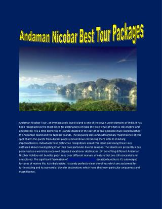 Andaman Nicobar Tour